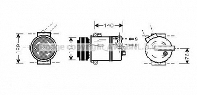 AVA QUALITY COOLING olk451 -  Компрессор, кондиционер